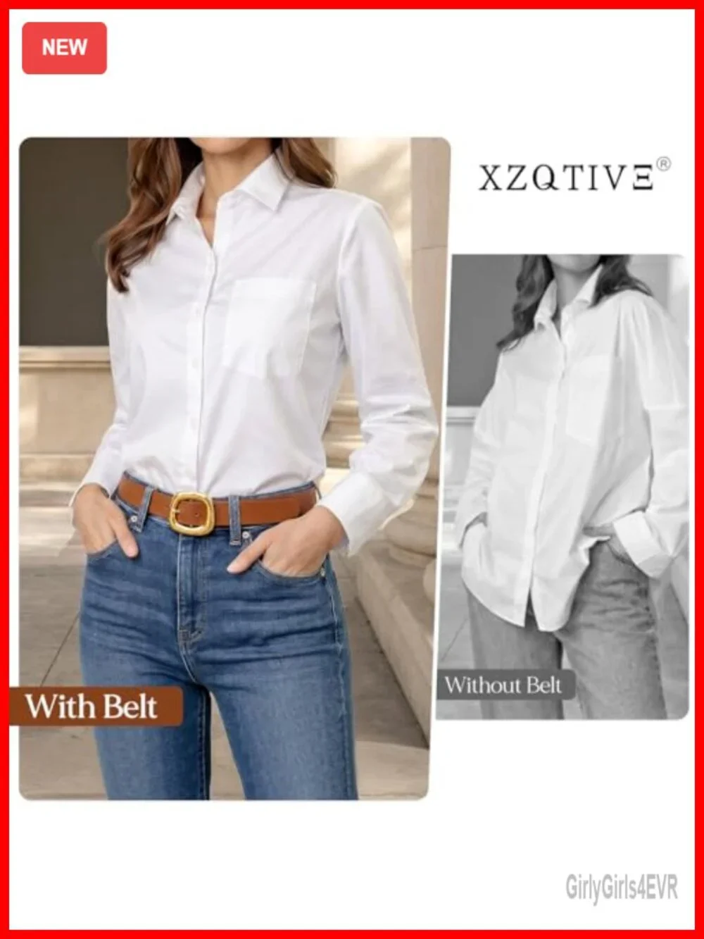 Faux Leather Belt with Gold Buckle for Women Adjustable 1.1 inch Waist 26-48